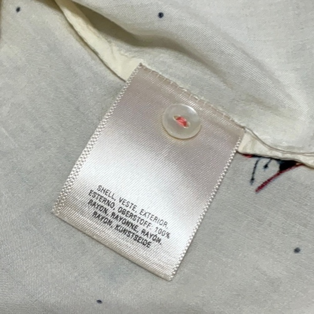 ANTHROPOLOGIE Maeve Conversationalist Aprés Ski Blouse 10 20” P2P Cream EUC - Picture 7 of 9